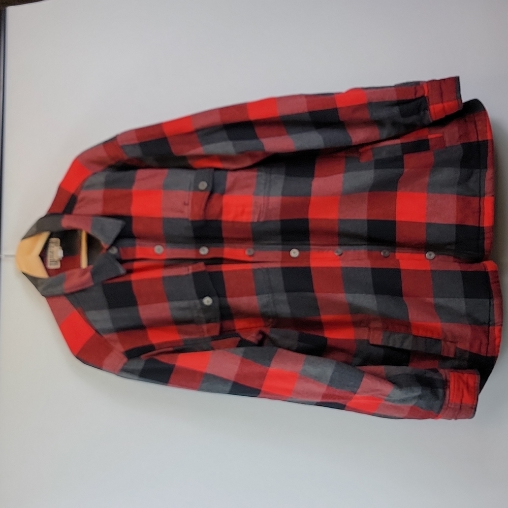 Duluth Trading Co fleece lined flannel jacket in great condition  men's 2XL tall